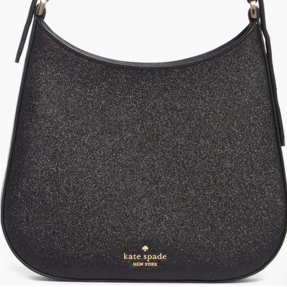 Kate Spade Elegant Black Glitter Shoulder Bag - Picture 1 of 7
